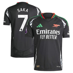 Adidas Bukayo Saka Arsenal 2024/25 Away Player Jerseys - Black