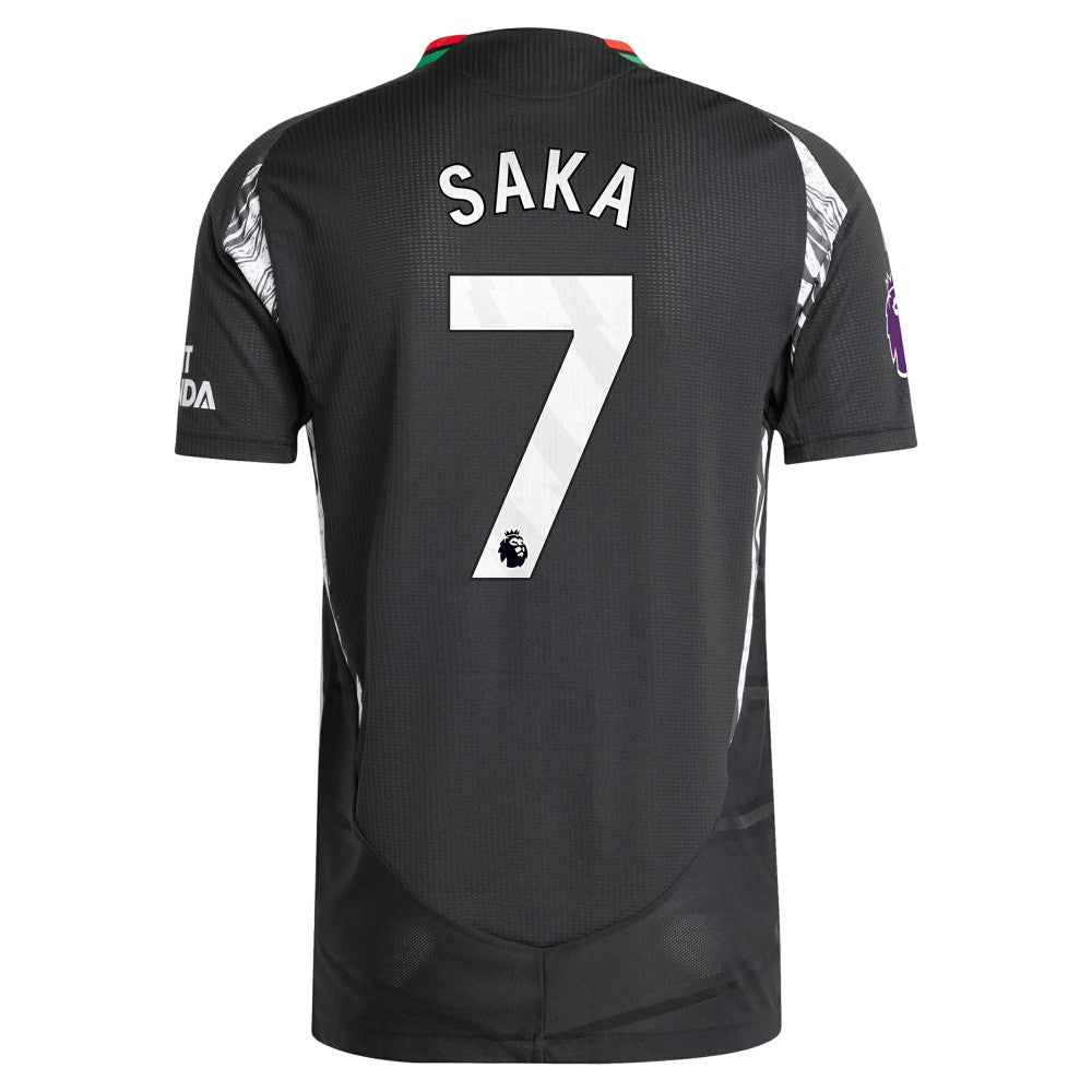 Adidas Bukayo Saka Arsenal 2024/25 Away Player Jerseys - Black