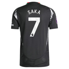 Adidas Bukayo Saka Arsenal 2024/25 Away Player Jerseys - Black