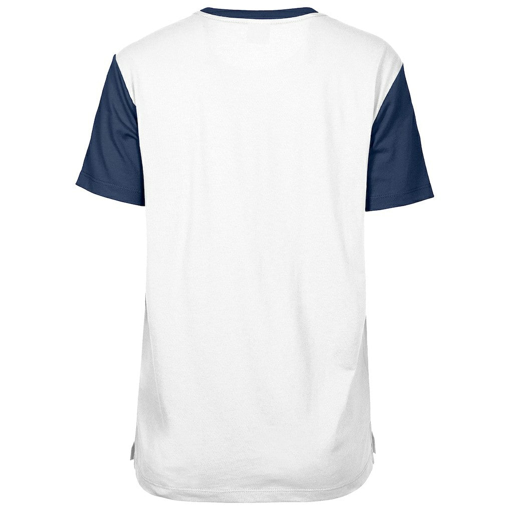 Dallas Cowboys New Era Women's 3rd Down T-Shirt White/Navy - NFL