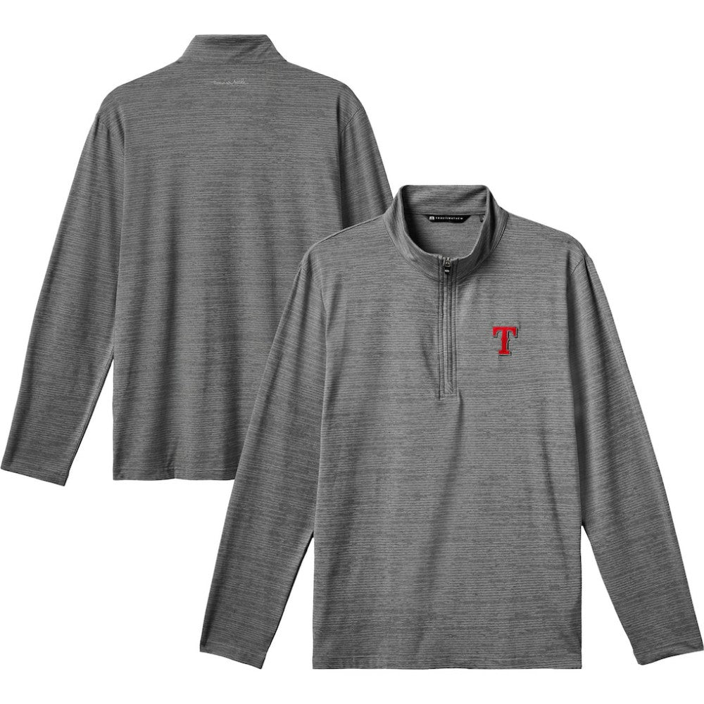 Texas Rangers TravisMathew The Heater Quarter-Zip Pullover Top Lifestyle