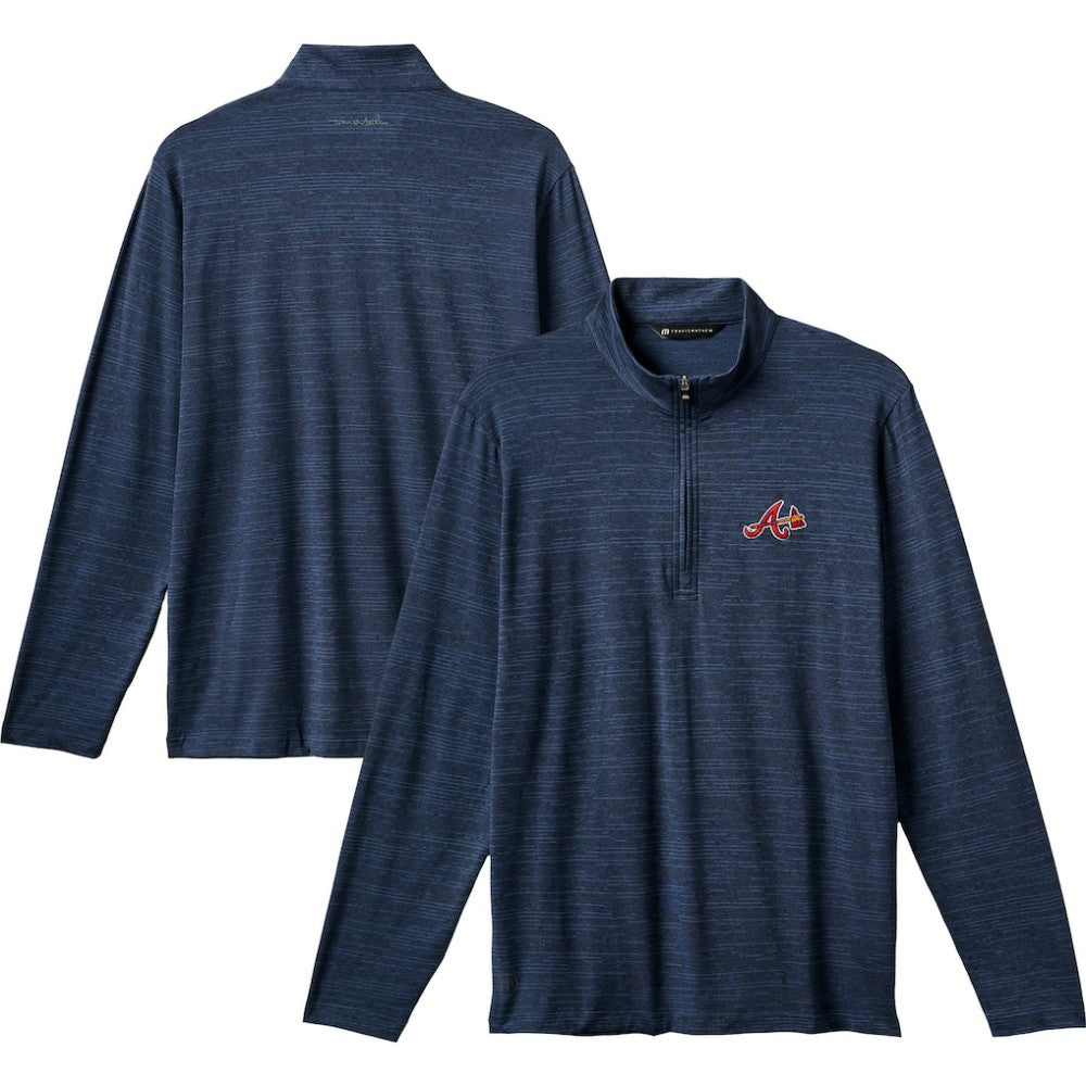 Atlanta Braves TravisMathew The Heater Quarter-Zip Pullover Top Near Me