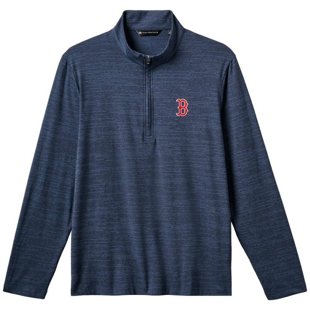 Boston Red Sox TravisMathew The Heater Quarter-Zip Pullover Top Lifestyle