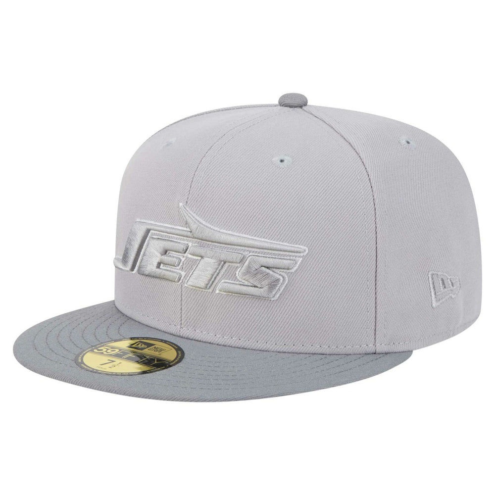 New York Jets New Era Iron Cloud 59FIFTY Fitted Hat Gray/Graphite - NFL