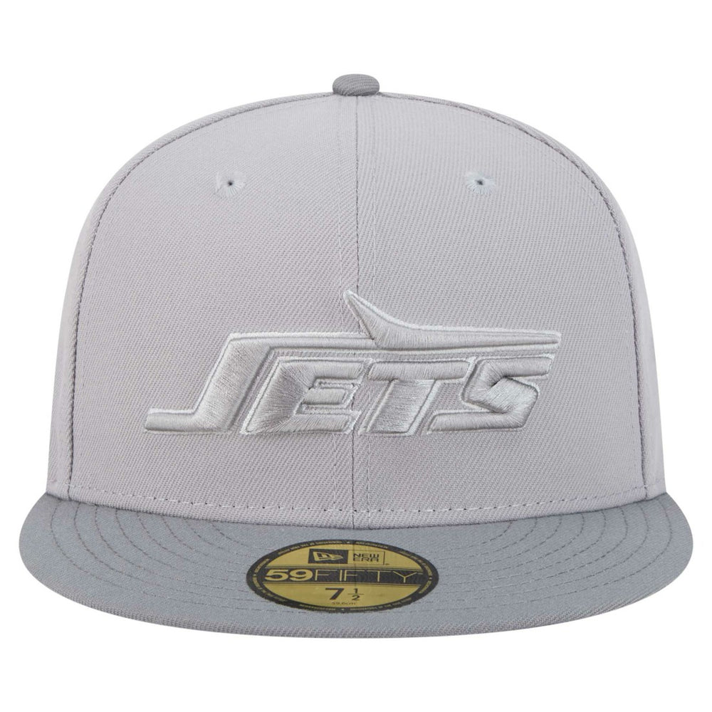 New York Jets New Era Iron Cloud 59FIFTY Fitted Hat Gray/Graphite - NFL