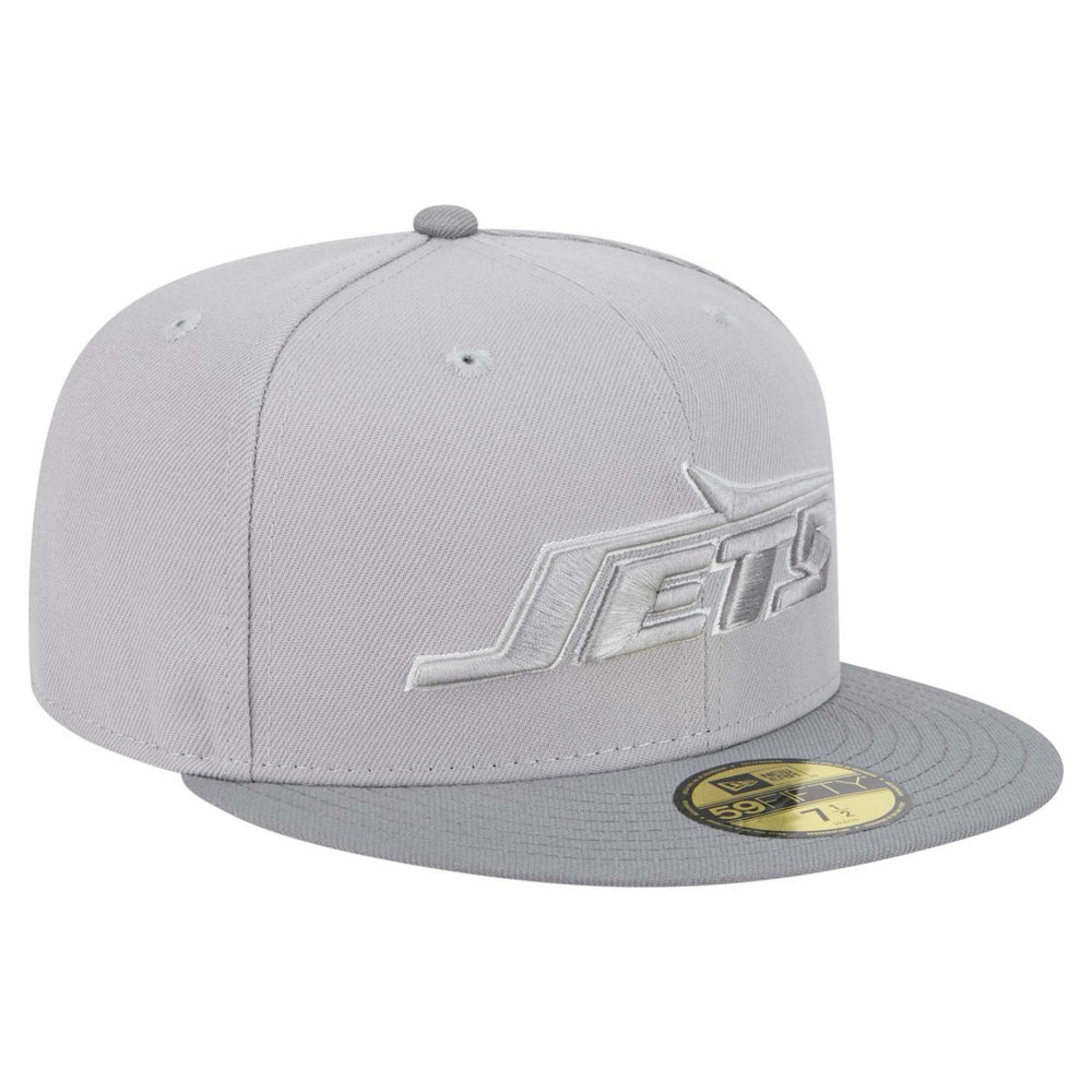 New York Jets New Era Iron Cloud 59FIFTY Fitted Hat Gray/Graphite - NFL