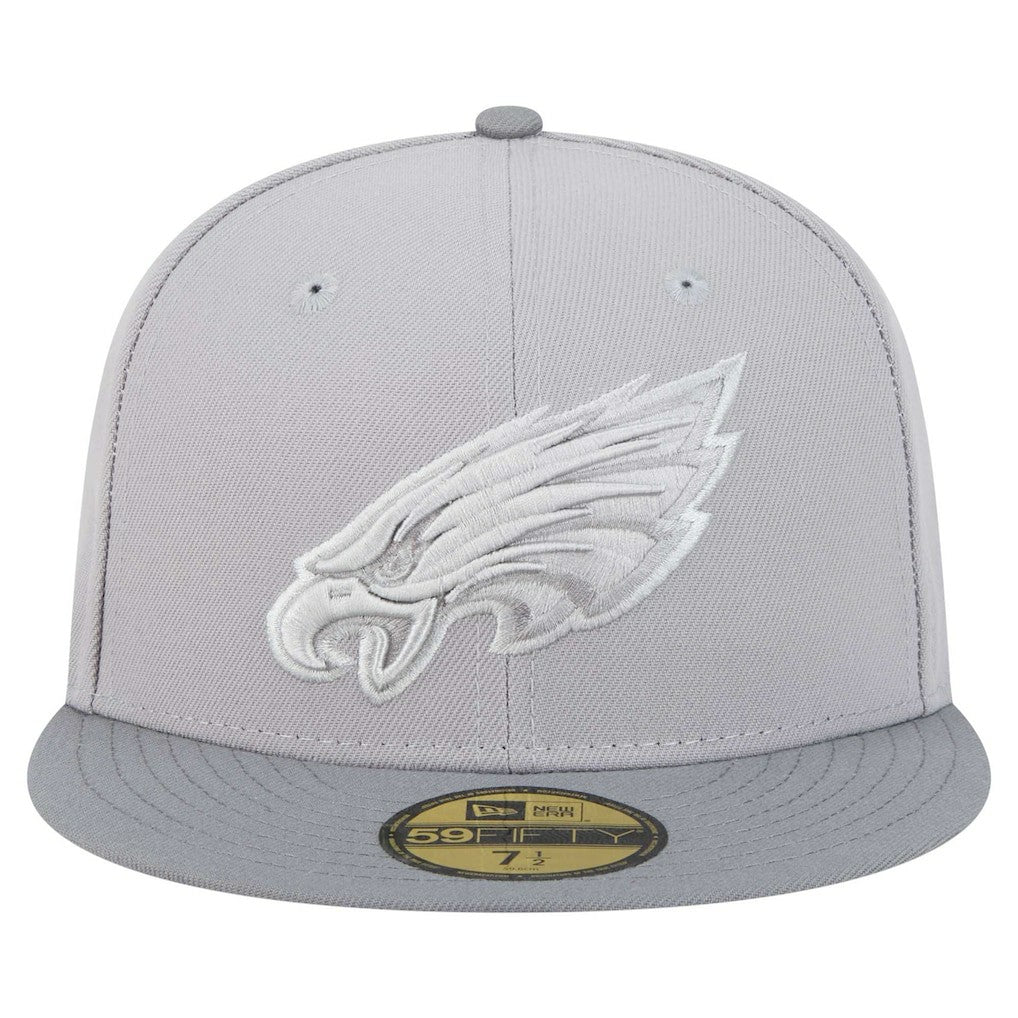 Philadelphia Eagles New Era Iron Cloud 59FIFTY Fitted Hat Gray/Graphite - NFL