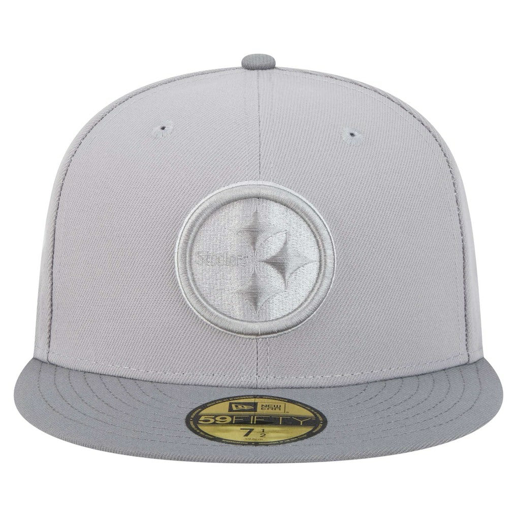 Pittsburgh Steelers New Era Iron Cloud 59FIFTY Fitted Hat Gray/Graphite - NFL