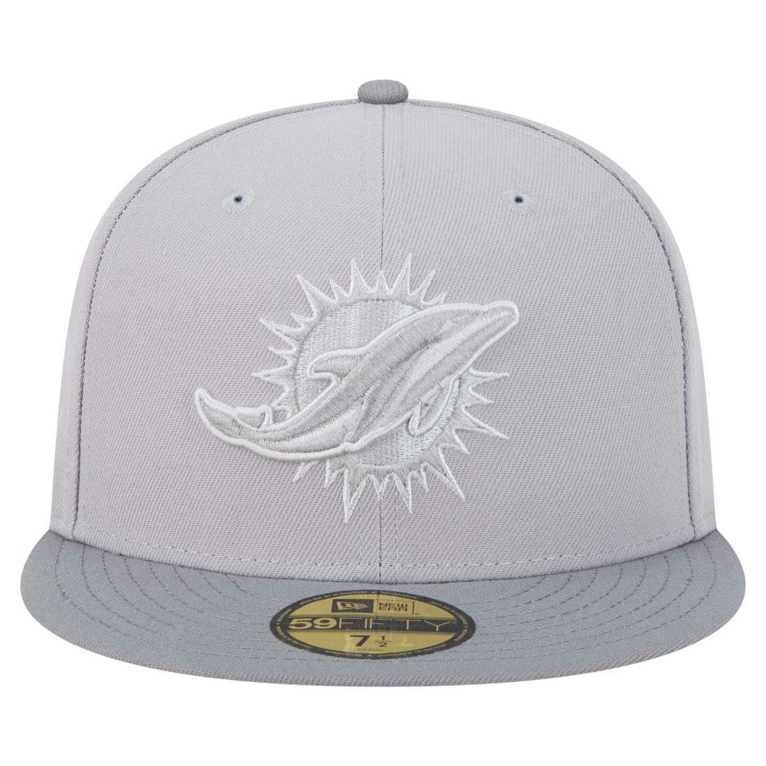 Miami Dolphins New Era Iron Cloud 59FIFTY Fitted Hat Gray/Graphite - NFL