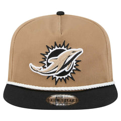 Miami Dolphins New Era Desert Golfer Snapback Hat Khaki/Black - NFL