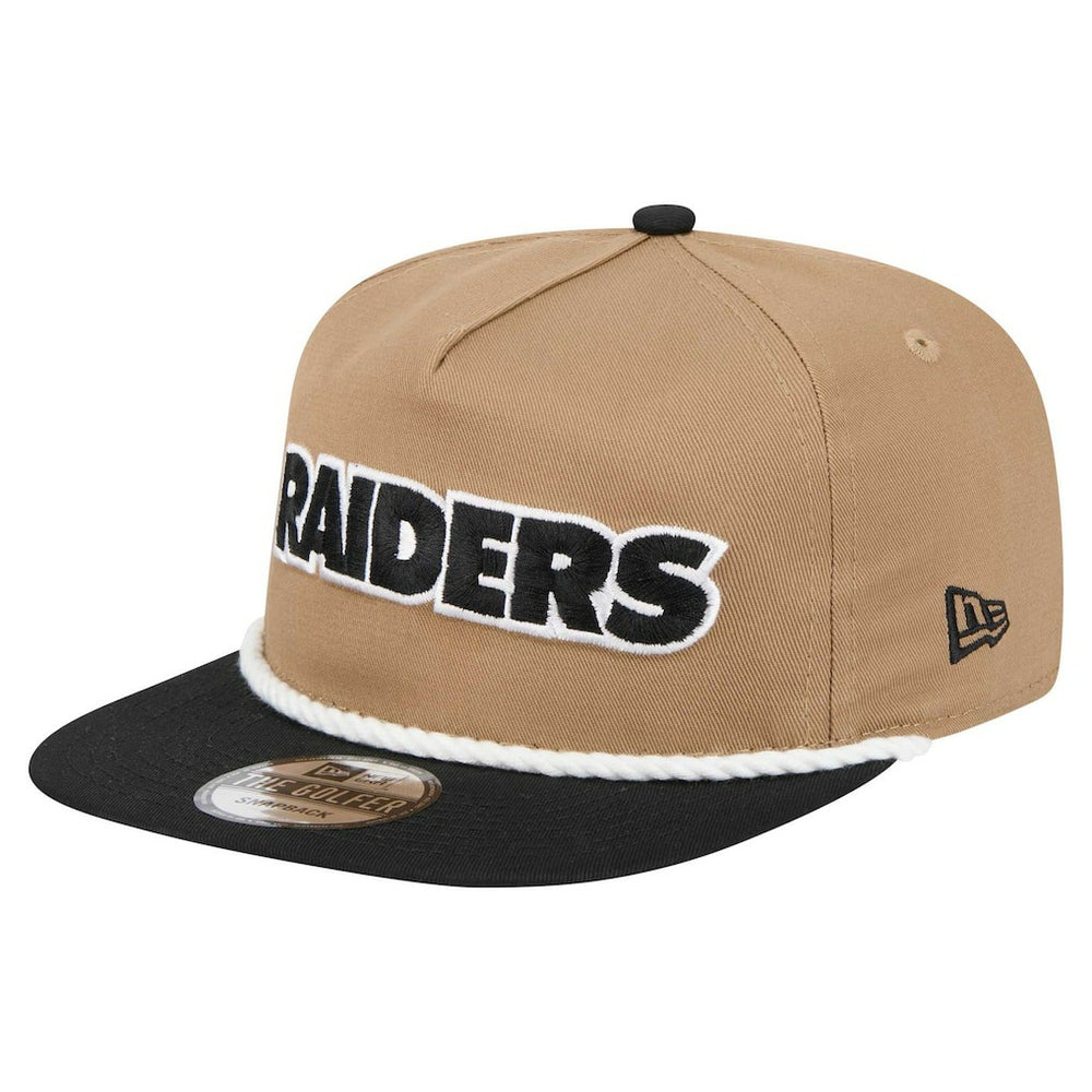 Las Vegas Raiders New Era Desert Golfer Snapback Hat Khaki/Black - NFL