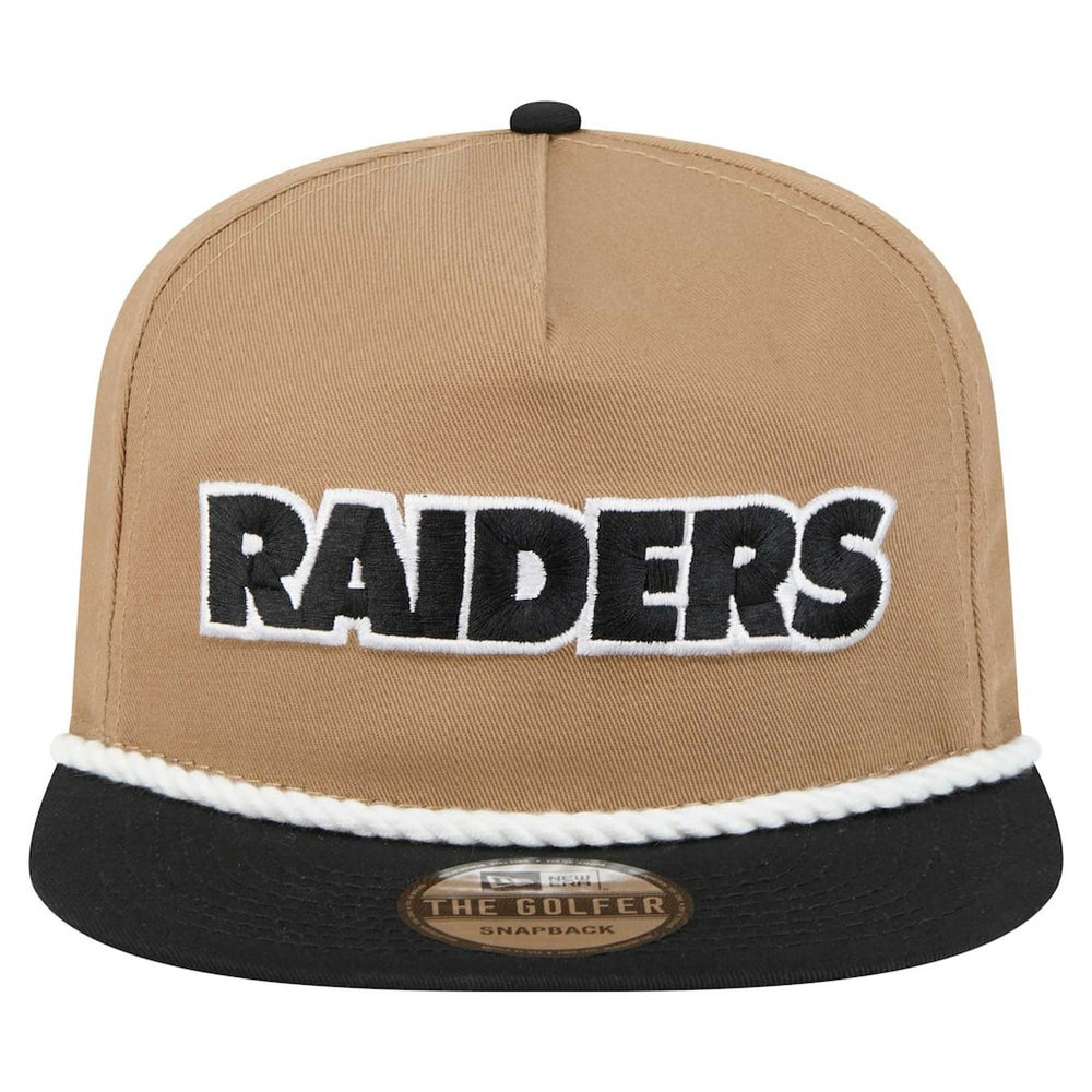 Las Vegas Raiders New Era Desert Golfer Snapback Hat Khaki/Black - NFL