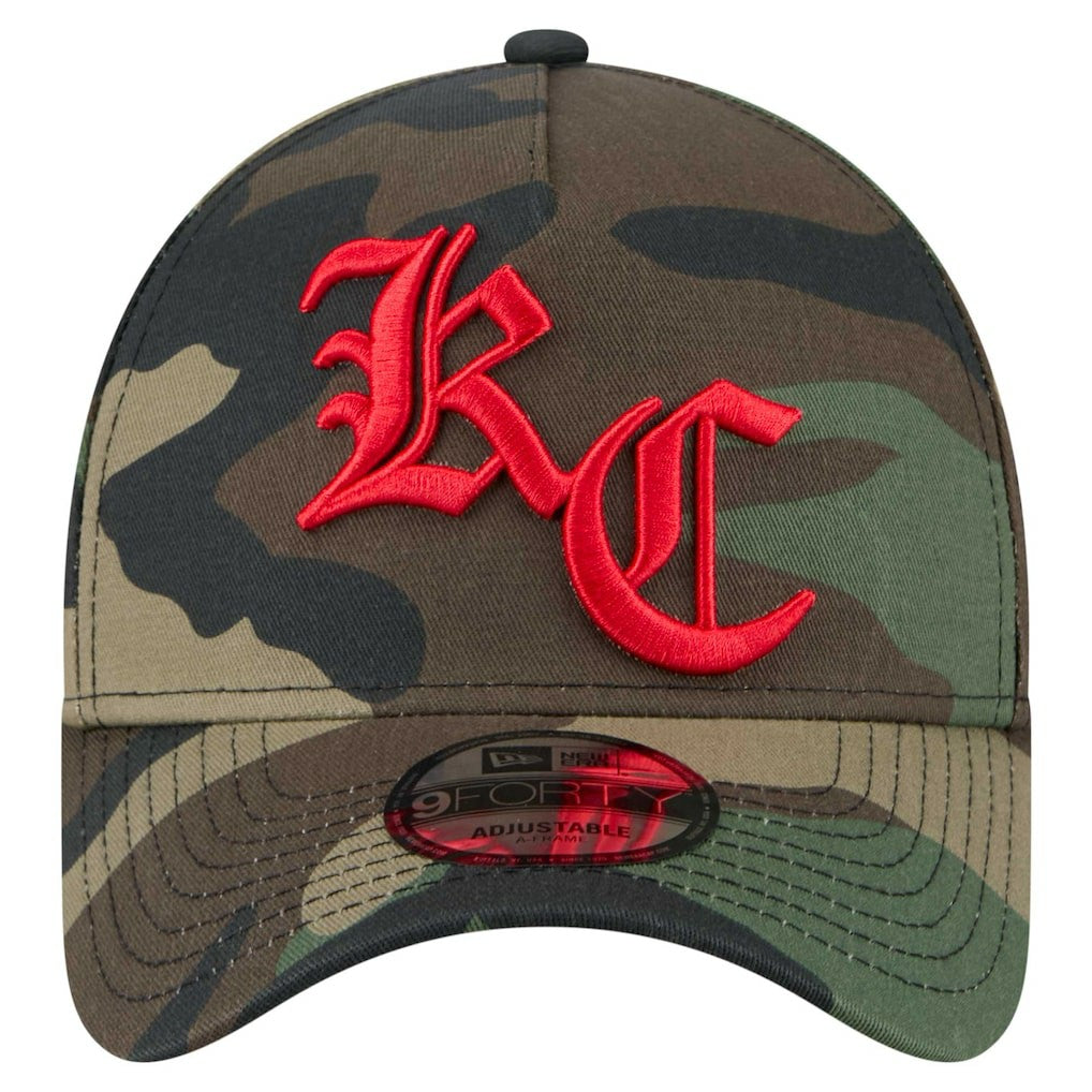 Kansas City Chiefs New Era Mystic Camo A-Frame 9FORTY Adjustable Hat Camo - NFL