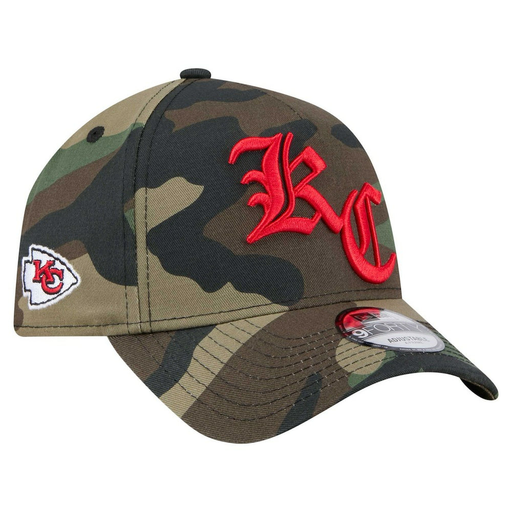 Kansas City Chiefs New Era Mystic Camo A-Frame 9FORTY Adjustable Hat Camo - NFL