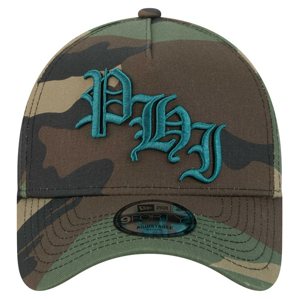 Philadelphia Eagles New Era Mystic Camo A-Frame 9FORTY Adjustable Hat Camo - NFL
