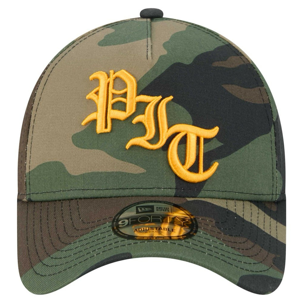 Pittsburgh Steelers New Era Mystic Camo A-Frame 9FORTY Adjustable Hat Camo - NFL