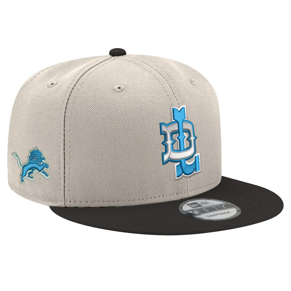 Detroit Lions New Era City Originals 9FIFTY Snapback Hat Cream/Blue - NFL