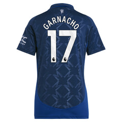 Adidas Alejandro Garnacho Manchester United Women's 2024/25 Away Replica Player Jerseys - Navy