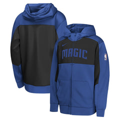 Nike - Orlando Magic Youth Authentic On-Court Showtime Performance Full-Zip Hoodie - Blue/Black