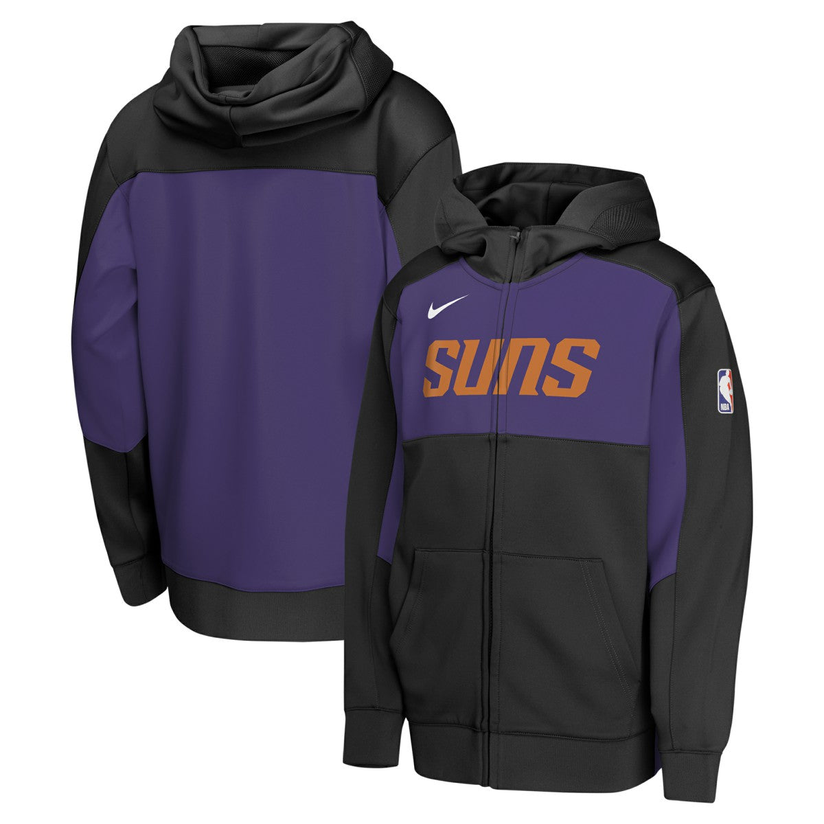 Nike - Phoenix Suns Youth Authentic On-Court Showtime Performance Full-Zip Hoodie - Black/Purple