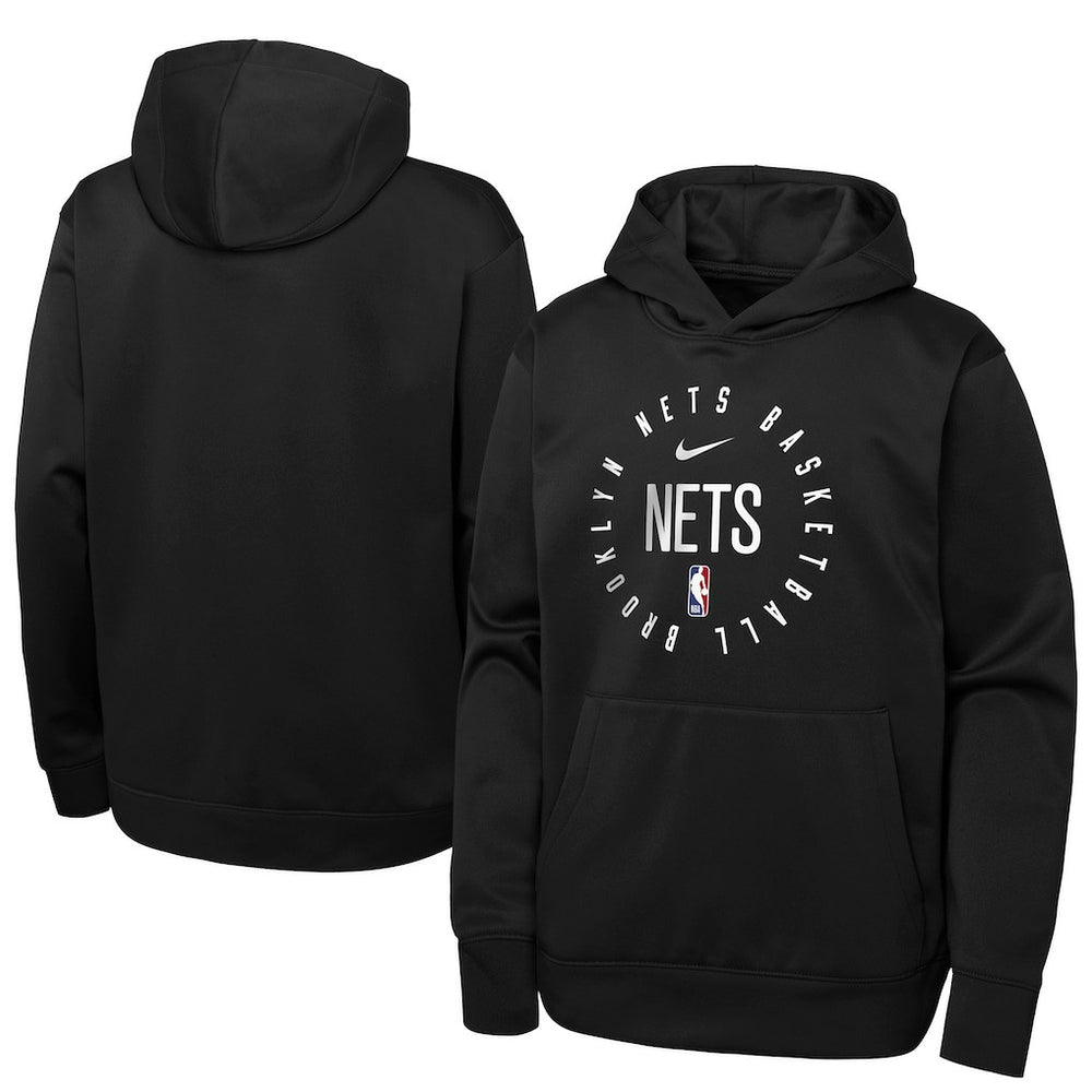 Nike - Brooklyn Nets Youth Performance Practice Spotlight Pullover Hoodie - Black