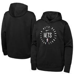 Nike - Brooklyn Nets Youth Performance Practice Spotlight Pullover Hoodie - Black