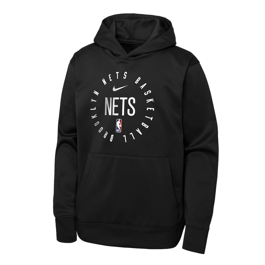 Nike - Brooklyn Nets Youth Performance Practice Spotlight Pullover Hoodie - Black