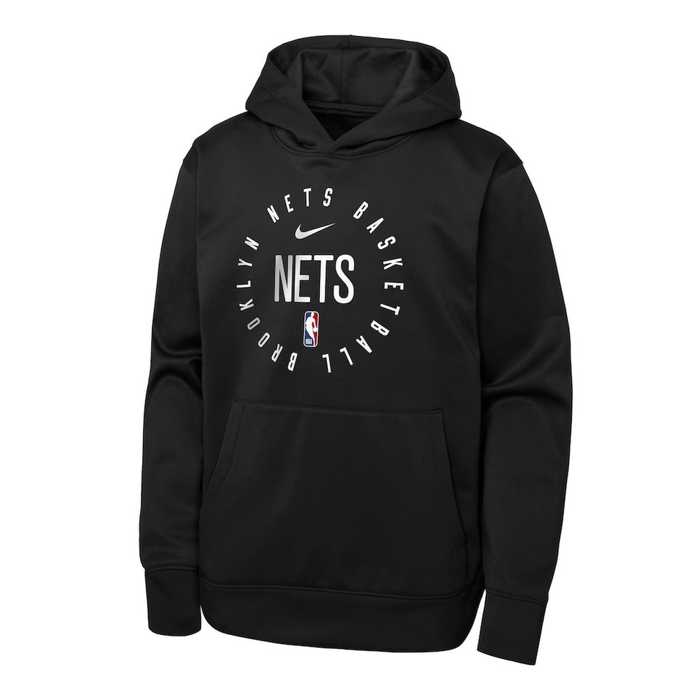 Nike - Brooklyn Nets Youth Performance Practice Spotlight Pullover Hoodie - Black
