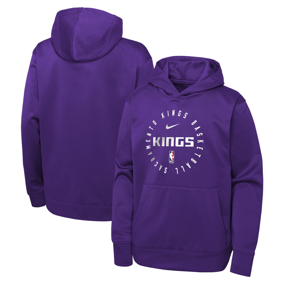 Nike - Sacramento Kings Youth Performance Practice Spotlight Pullover Hoodie - Purple