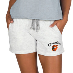 Baltimore Orioles Concepts Sport Women's Mainstream French Terry Tri-Blend Shorts On Sale