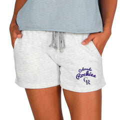 Colorado Rockies Concepts Sport Women's Mainstream French Terry Tri-Blend Shorts Lifestyle