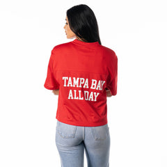 Tampa Bay Buccaneers The Wild Collective Women's Alternate V-Neck Fashion Jersey T-Shirt Red - NFL
