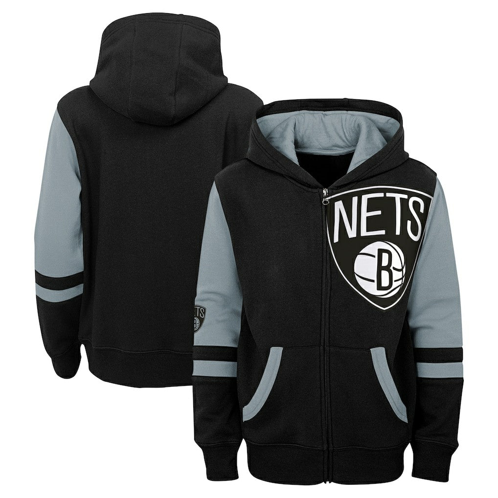 NBA - Brooklyn Nets Preschool Straight To The League Full-Zip Hoodie - Black