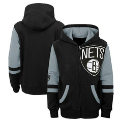 NBA - Brooklyn Nets Preschool Straight To The League Full-Zip Hoodie - Black