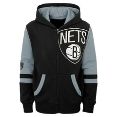 NBA - Brooklyn Nets Preschool Straight To The League Full-Zip Hoodie - Black