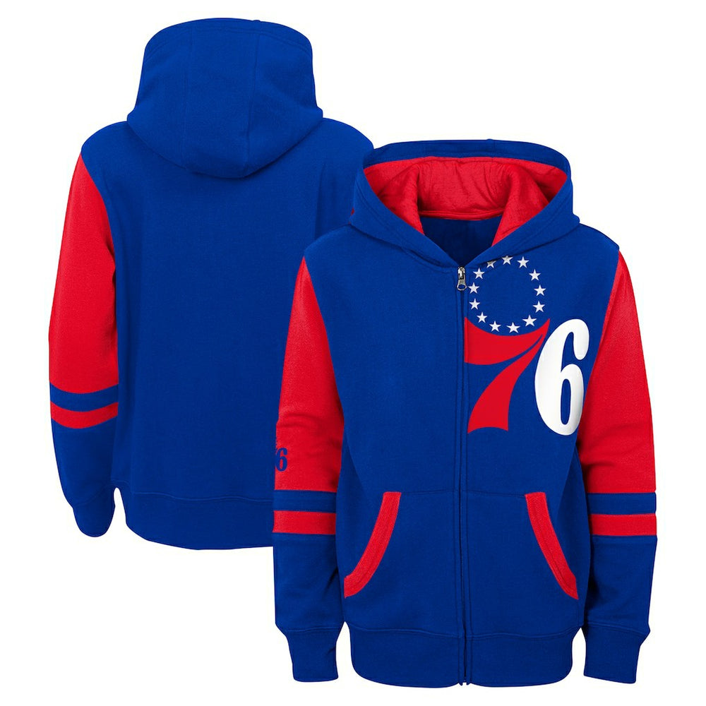 NBA - Philadelphia 76ers Preschool Straight To The League Full-Zip Hoodie - Royal
