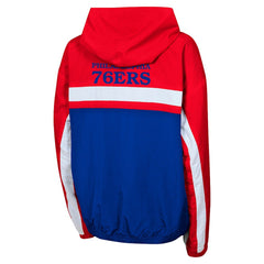 NBA - Philadelphia 76ers Youth Headliner Windbreaker Full-Zip Hoodie Jacket - Red