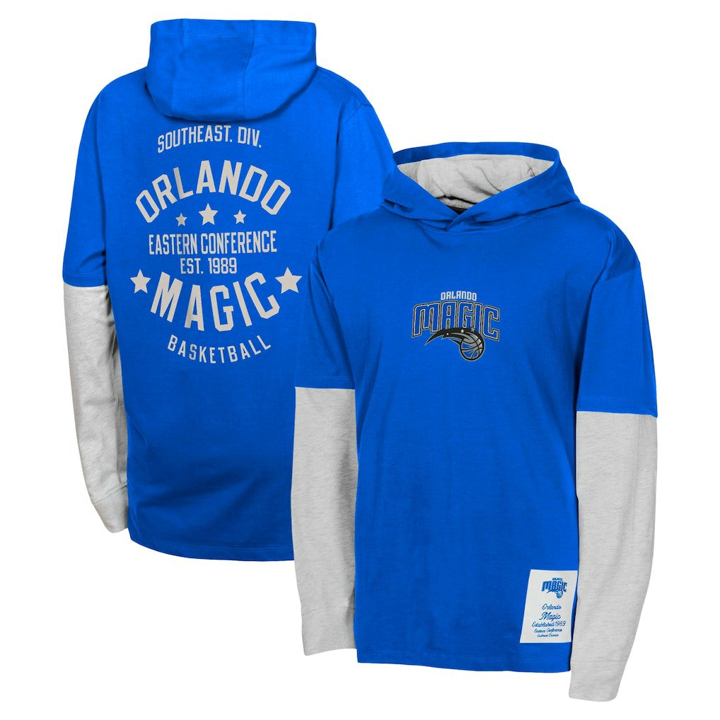 NBA - Orlando Magic Youth Small Ball Long Sleeve Hoodie T-Shirt - Blue