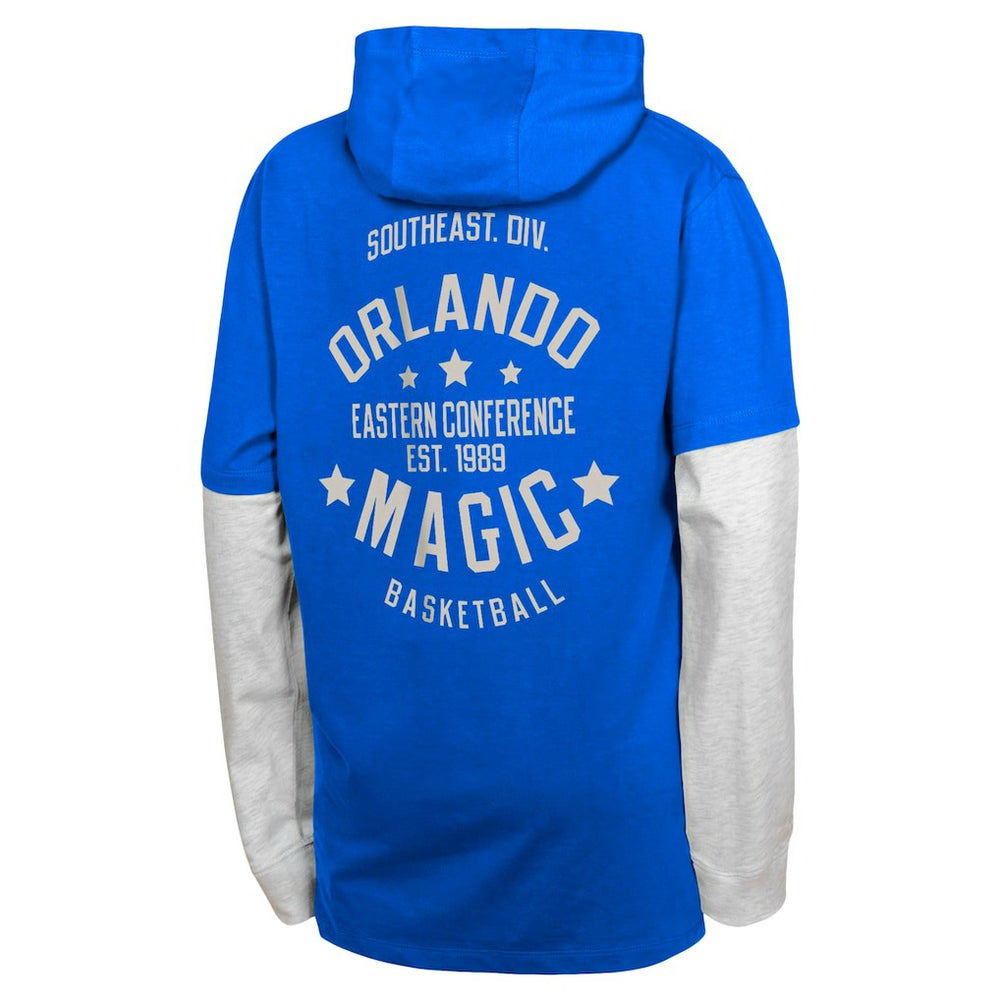 NBA - Orlando Magic Youth Small Ball Long Sleeve Hoodie T-Shirt - Blue