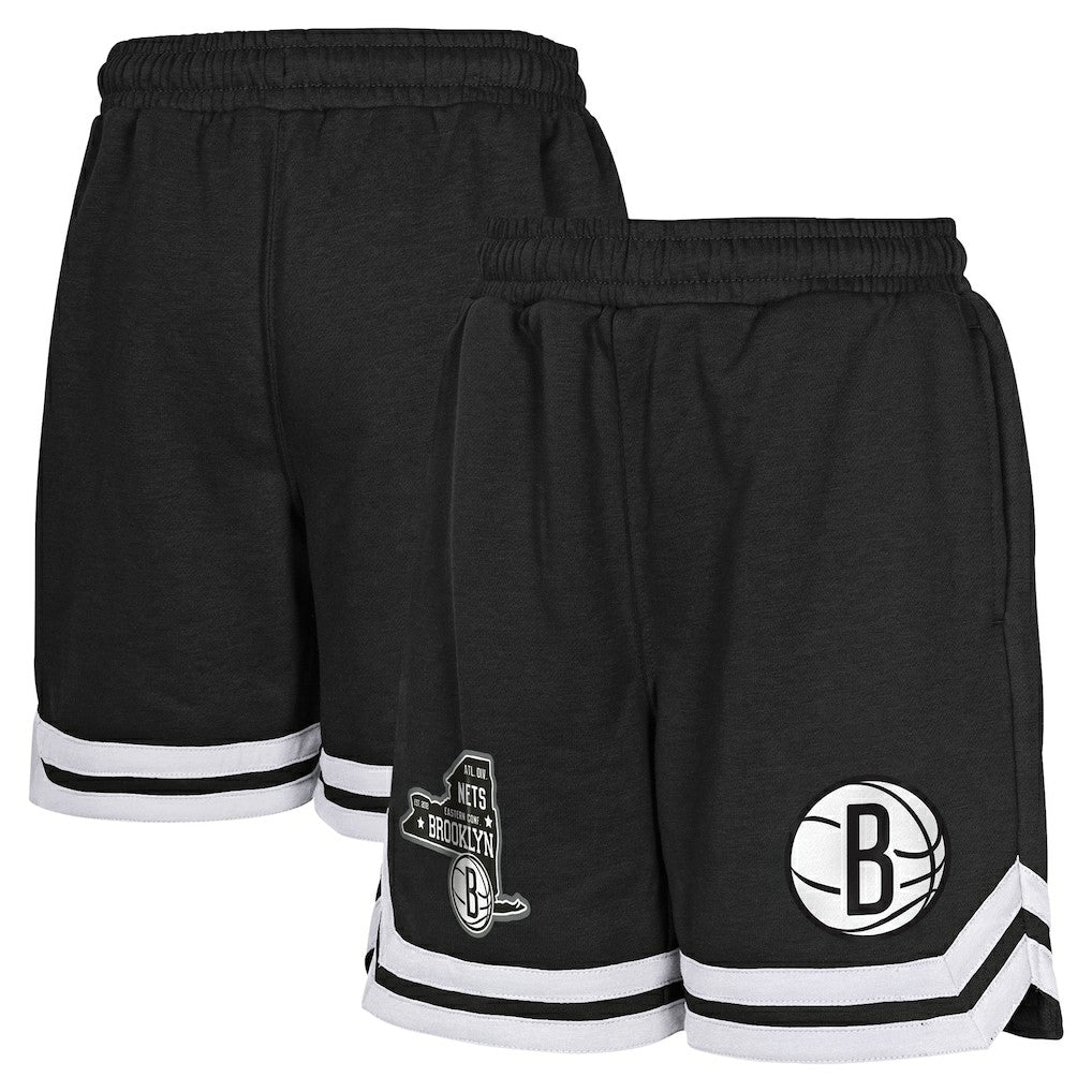 NBA - Brooklyn Nets Youth Teardrop Fleece Shorts - Black