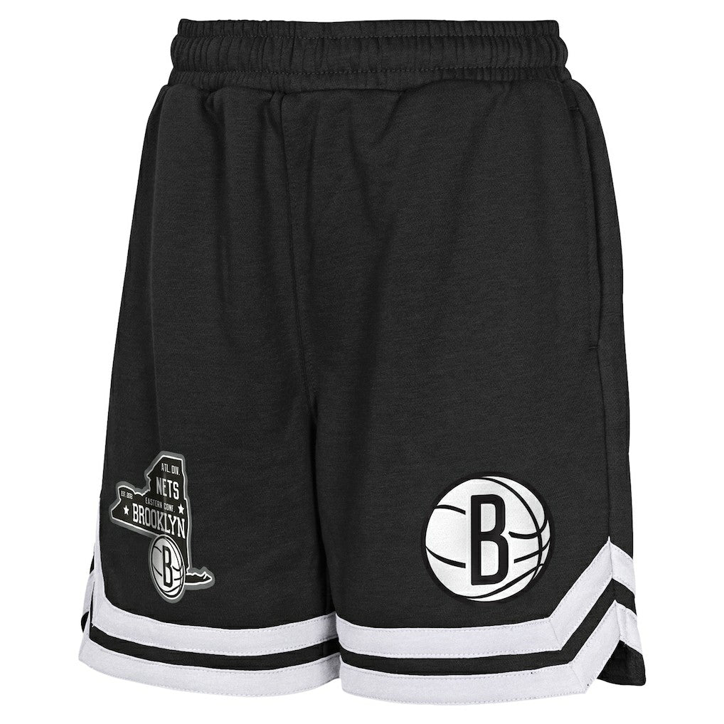 NBA - Brooklyn Nets Youth Teardrop Fleece Shorts - Black