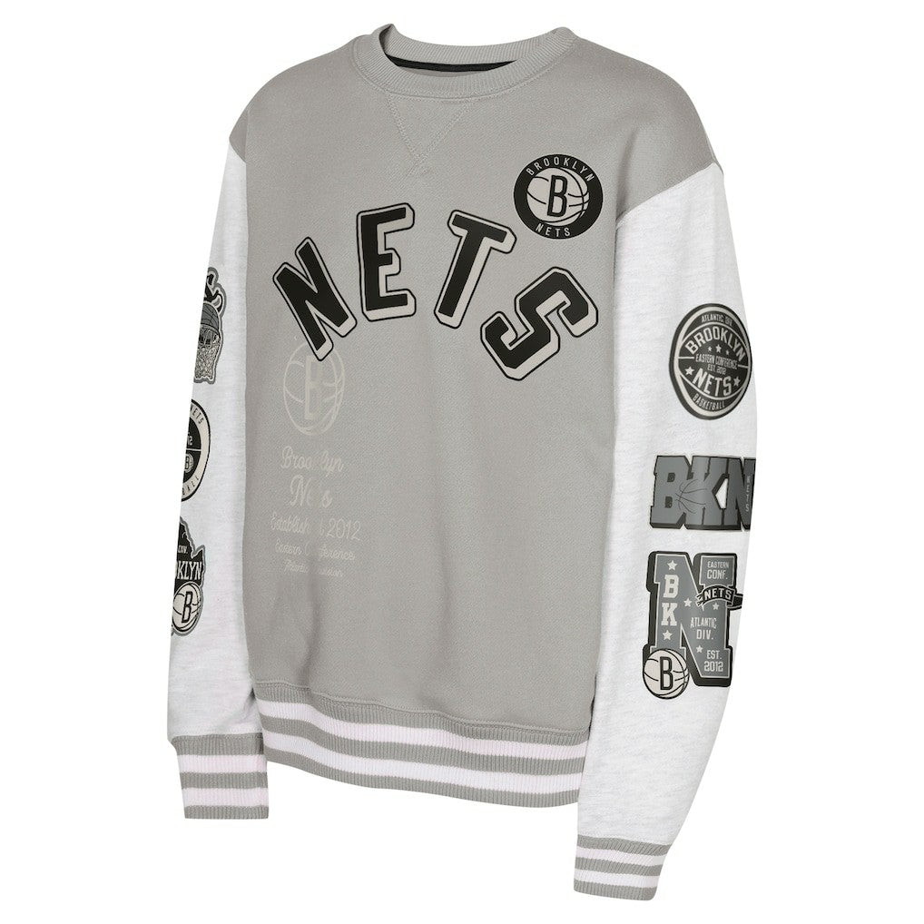 NBA - Brooklyn Nets Youth Star Treatment Pullover Sweatshirt - Gray