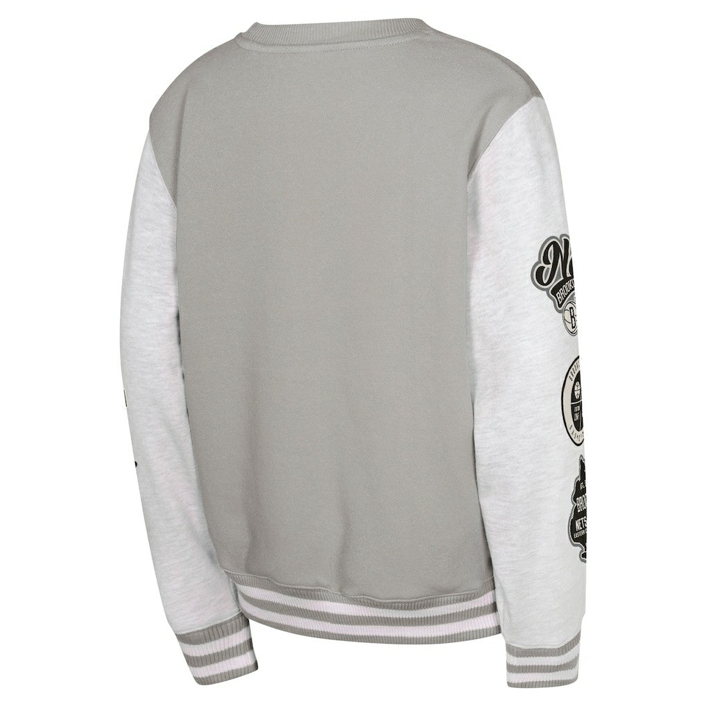NBA - Brooklyn Nets Youth Star Treatment Pullover Sweatshirt - Gray