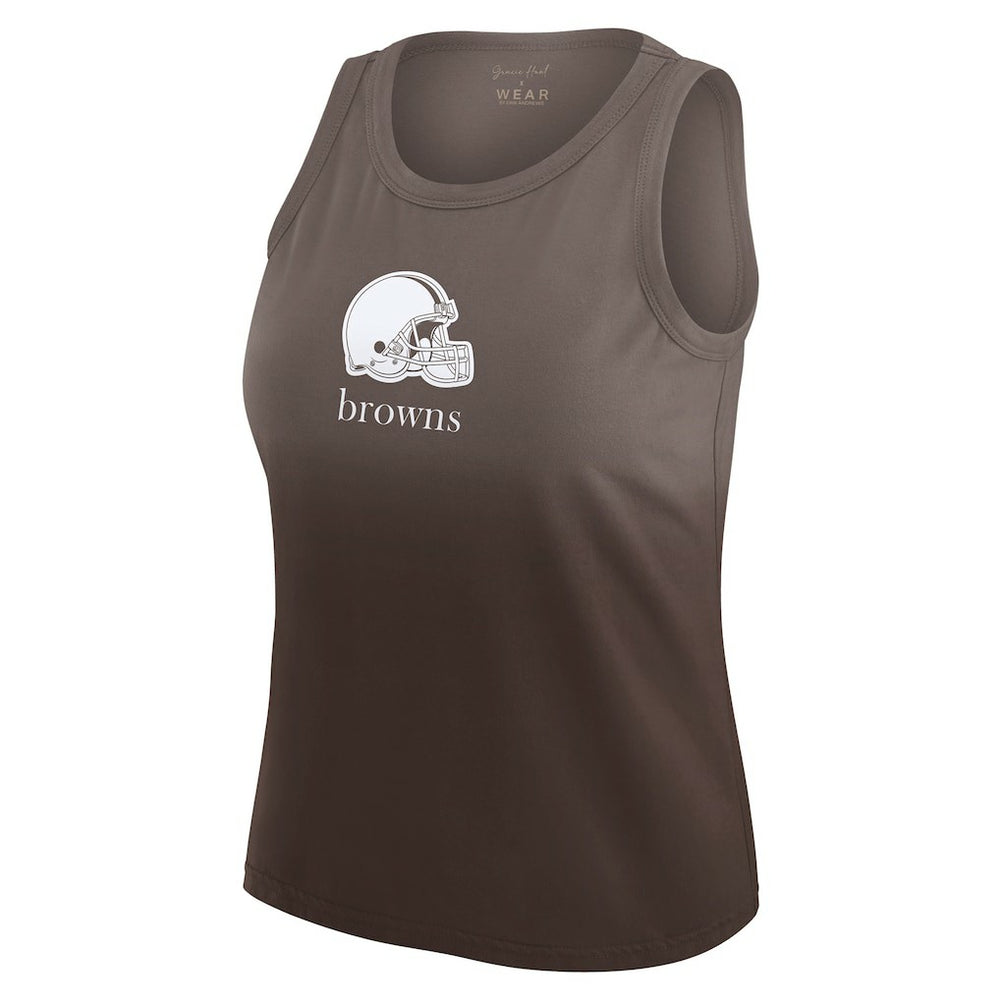 Cleveland Browns WEAR by Erin Andrews x Gracie Hunt Women's Ombre Tank Top Brown - NFL