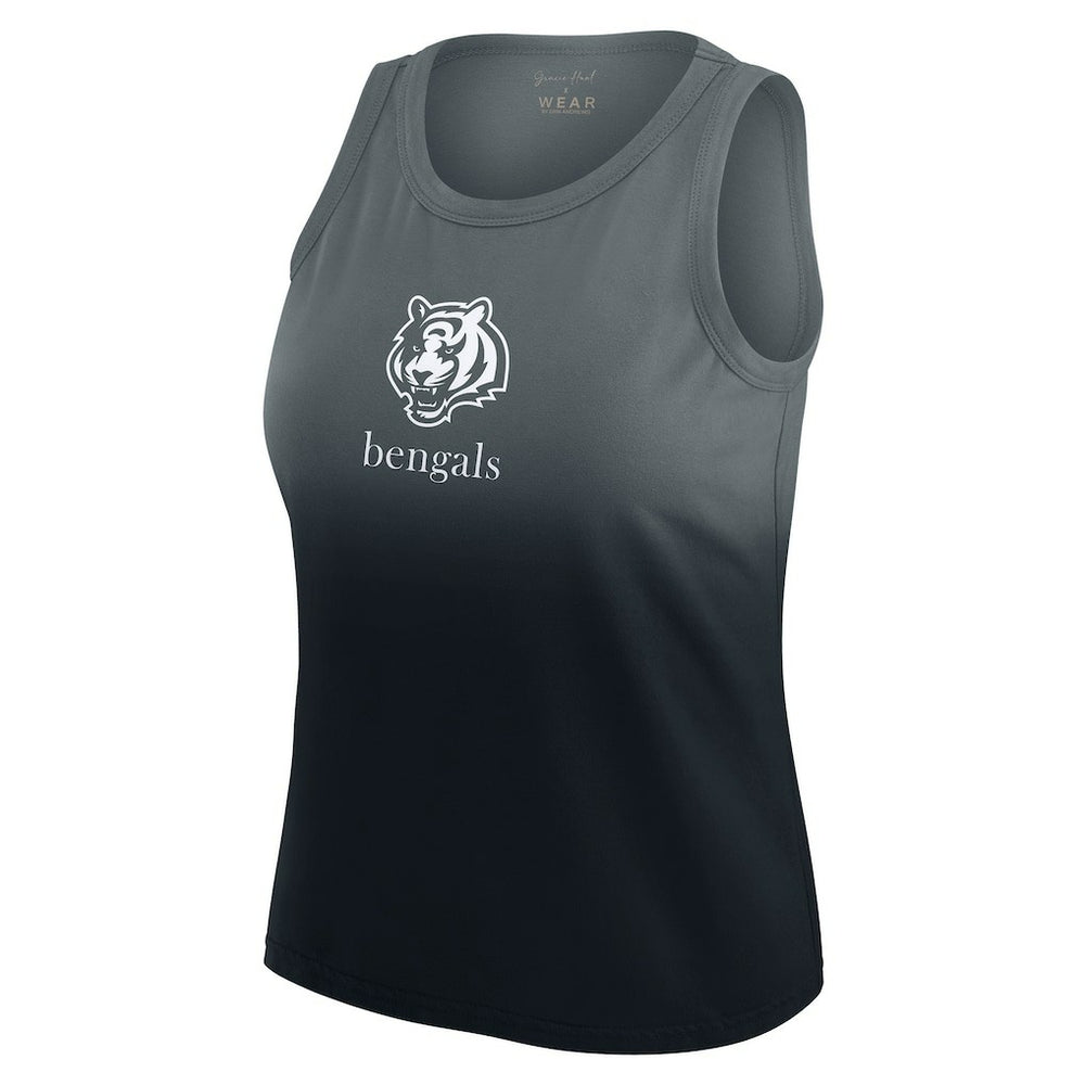 Cincinnati Bengals WEAR by Erin Andrews x Gracie Hunt Women's Ombre Tank Top Black - NFL