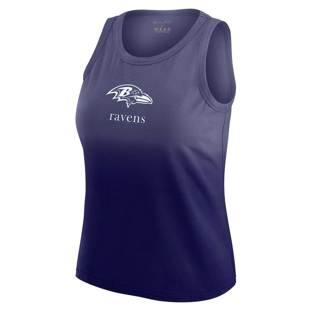 Baltimore Ravens WEAR by Erin Andrews x Gracie Hunt Women's Ombre Tank Top Purple - NFL