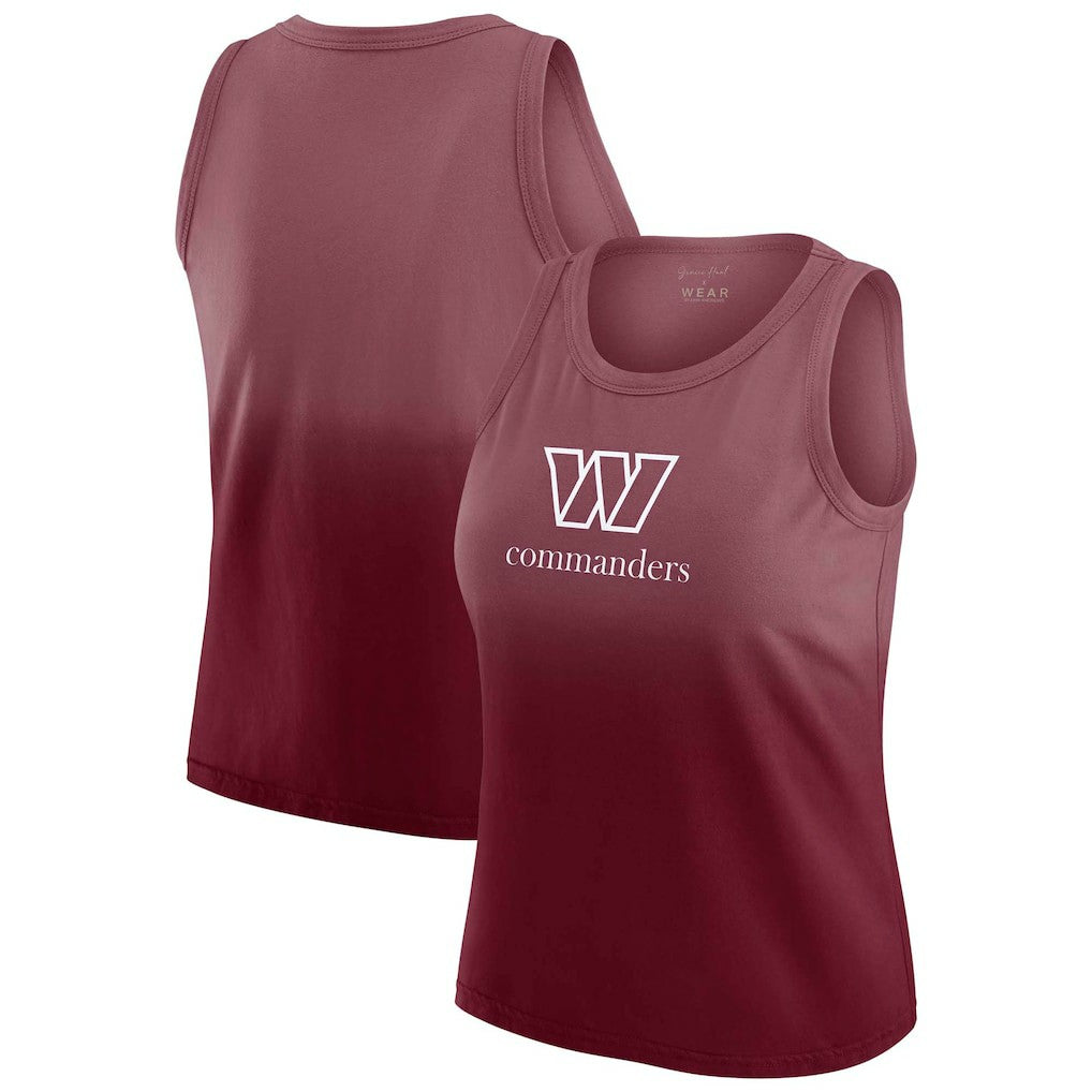 Washington Commanders WEAR by Erin Andrews x Gracie Hunt Women's Ombre Tank Top Burgundy - NFL