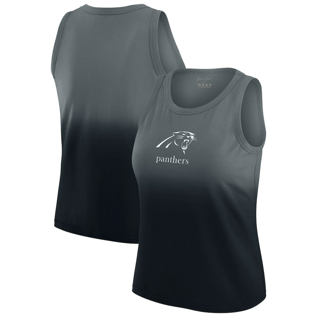 Carolina Panthers WEAR by Erin Andrews x Gracie Hunt Women's Ombre Tank Top Black - NFL