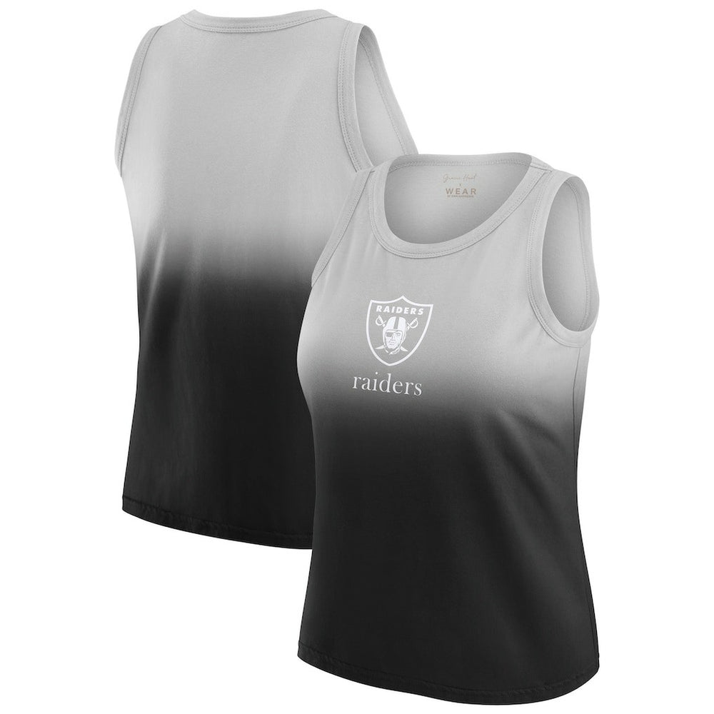 Las Vegas Raiders WEAR by Erin Andrews x Gracie Hunt Women's Ombre Tank Top Black - NFL