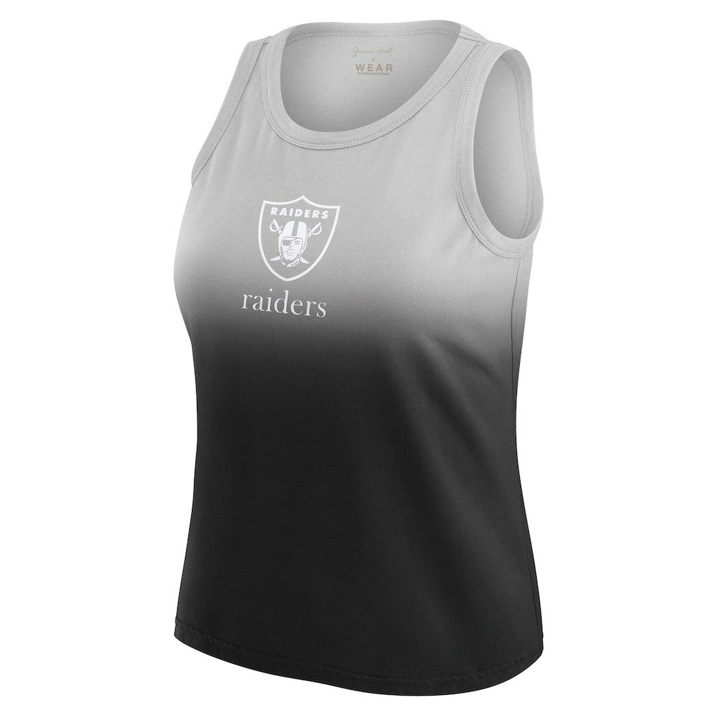 Las Vegas Raiders WEAR by Erin Andrews x Gracie Hunt Women's Ombre Tank Top Black - NFL